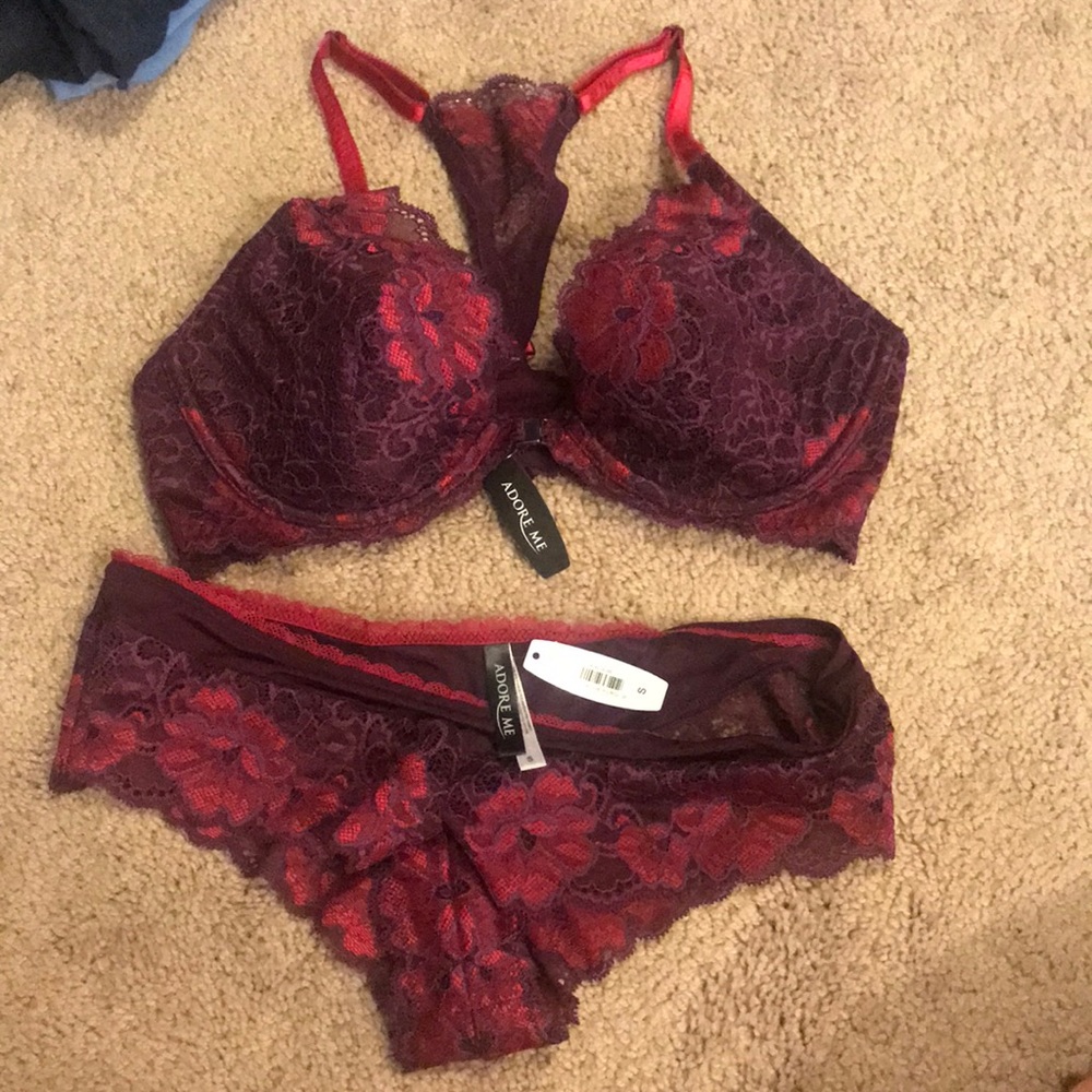 NWT Adore Me Racerback Bra and matching panty
